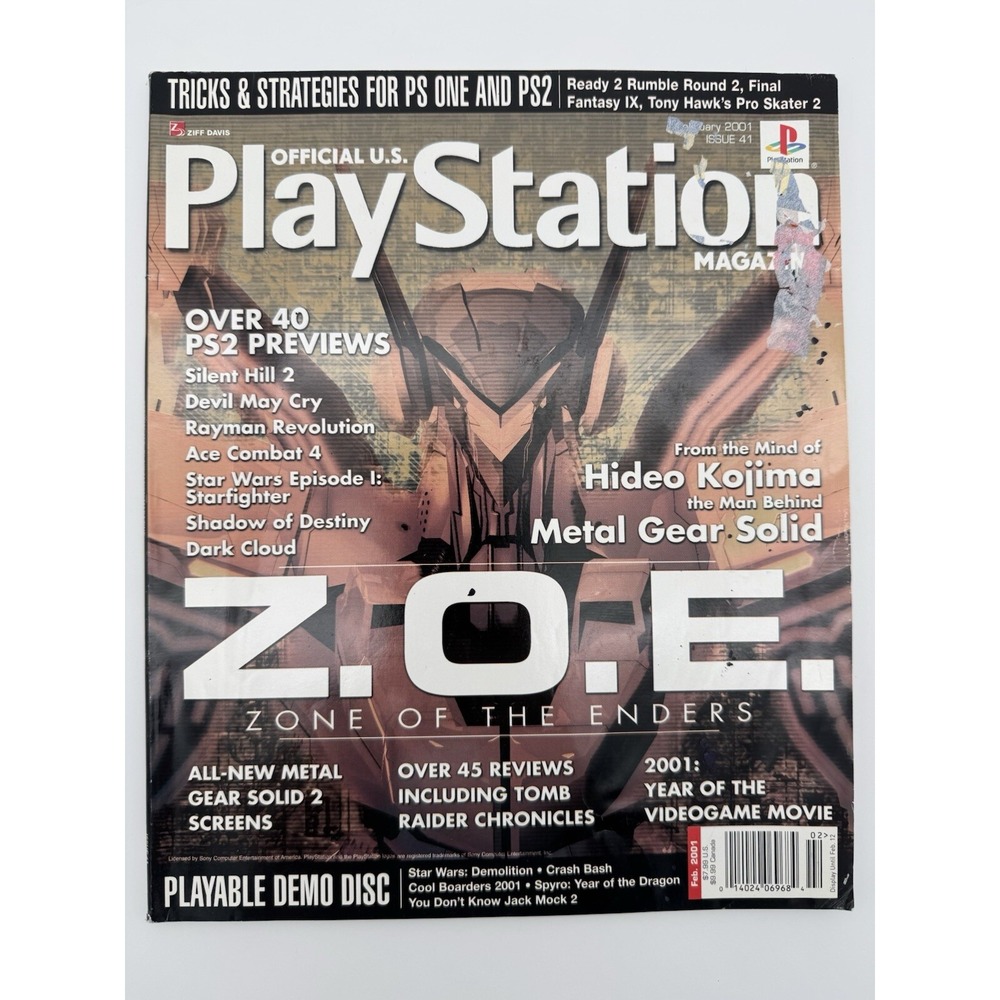 OFFICIAL US PLAYSTATION MAGAZINE February 2001 Issue 41 Zone of Enders No Disc